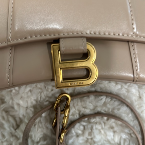 Balenciaga hourglass XS RARE beige taupe smooth leather antique gold hardware - Picture 4 of 10